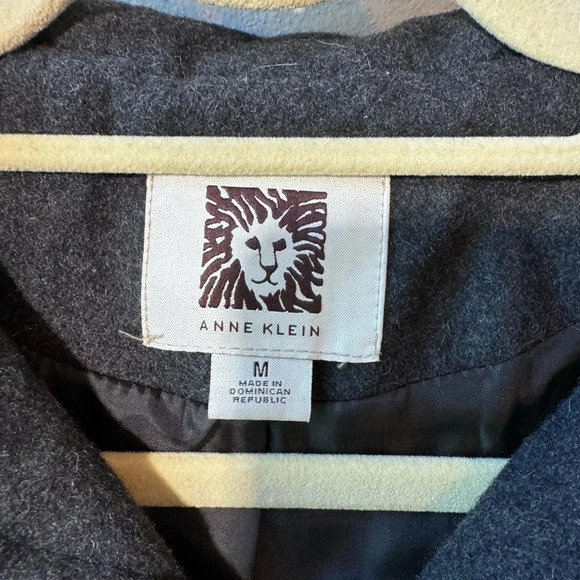 Anne Klein Women’s Wool Blend Coat - charcoall grey, size M - Picture 2 of 5